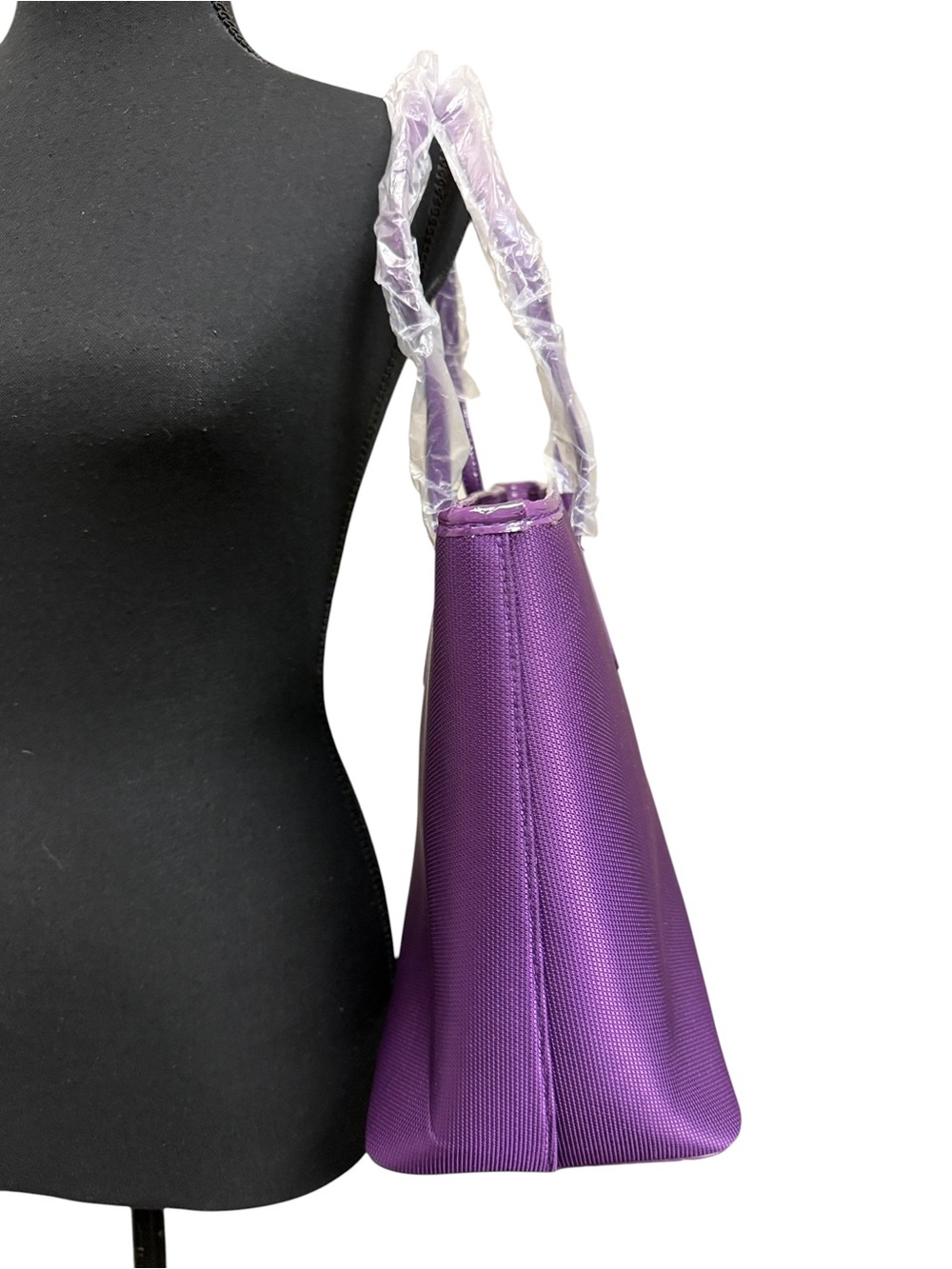 NWOT Joy Mangano Purple Tote Bag Large Carryall Shoulder Bag & Matching Wallet - Picture 3 of 13
